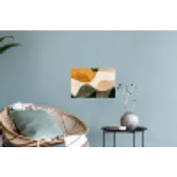 Vormen - Okergeel - Abstract Muursticker klein -plant