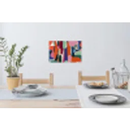 Vormen - Ritmisch - Kleuren - Abstract Muursticker klein -eettafel