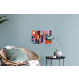 Vormen - Ritmisch - Kleuren - Abstract Muursticker klein -plant