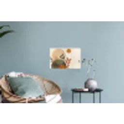 Vormen - Rond - Bladeren - Beige Muursticker klein -plant