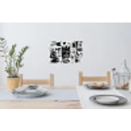 Vormen - Gezocht - Zwart - Abstract Muursticker klein -eettafel