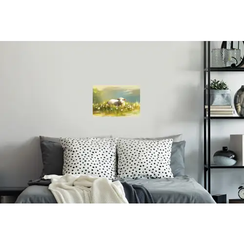 Schaap - Weide - Groen Muursticker klein -slaapkamer