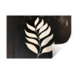 Blad - Wit - Minimalistisch Muursticker klein -3d