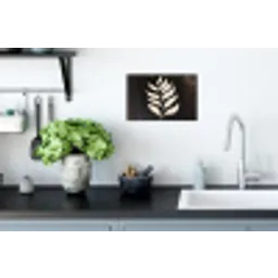 Blad - Wit - Minimalistisch Muursticker klein -keuken
