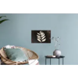 Blad - Wit - Minimalistisch Muursticker klein -plant