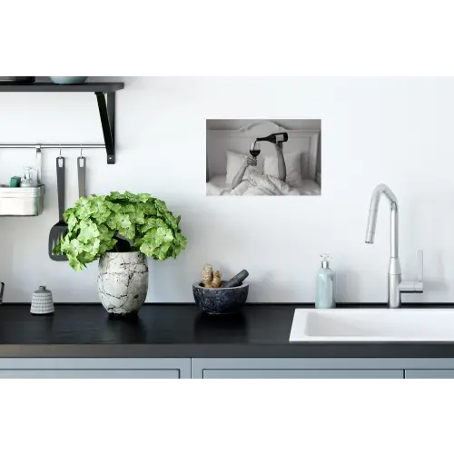 Lakens - Armen - Wijn - Glas Muursticker klein -keuken