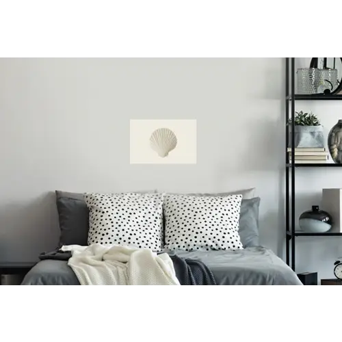 Schelp - Minimalistisch - Wit Muursticker klein -slaapkamer