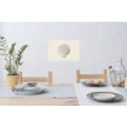 Schelp - Minimalistisch - Wit Muursticker klein -eettafel