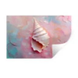Schelp - Pastel - Pink Muursticker klein -3d