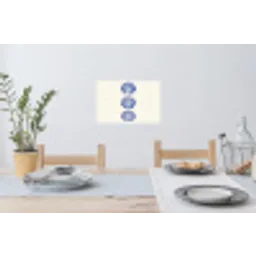 Schelpen - Blauw - Patroon Muursticker klein -eettafel