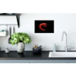 Garnaal - Rood - Dieren Muursticker klein -keuken