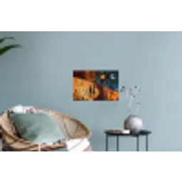 Silhouetten - Abstract - Zon - Maan Muursticker klein -plant