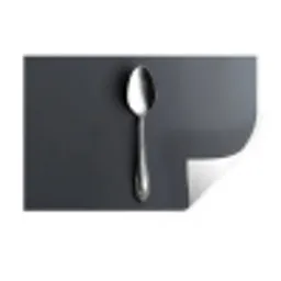Zilver - Metaal - Lepel Muursticker klein -3d