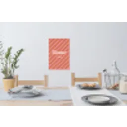 Simmer - Hartjes - Strepen - Roze Muursticker klein -eettafel