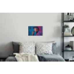 Zingende man - Glitterjas - Microfoon Muursticker klein -slaapkamer