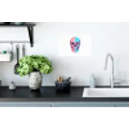 Schedel - Grafisch - Roze - Verdeeld Muursticker klein -keuken