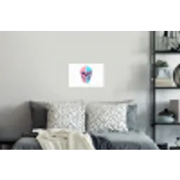 Schedel - Grafisch - Roze - Verdeeld Muursticker klein -slaapkamer