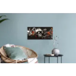 Schedels - Kunst - Donker - Rood Muursticker klein -plant