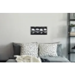 Schedels - Zwart - Contrast Muursticker klein -slaapkamer