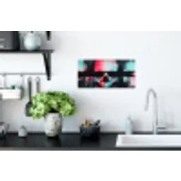 Schedels - Glitch - Cyberpunk Muursticker klein -keuken