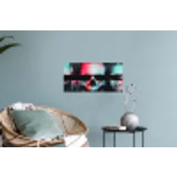 Schedels - Glitch - Cyberpunk Muursticker klein -plant