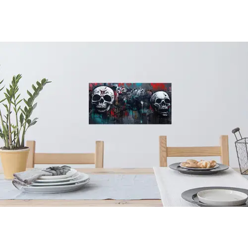 Schedels - Graffiti - Abstract Muursticker klein -eettafel