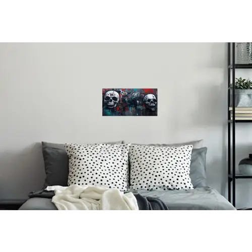 Schedels - Graffiti - Abstract Muursticker klein -slaapkamer