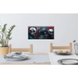 Schedels - Graffiti - Abstract Muursticker klein -eettafel