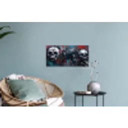 Schedels - Graffiti - Abstract Muursticker klein -plant
