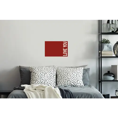 Schuin - Loveyou - Rood Muursticker klein -slaapkamer