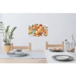 Schijfjes - Fruit - Oranje - Mozaïek Muursticker klein -eettafel
