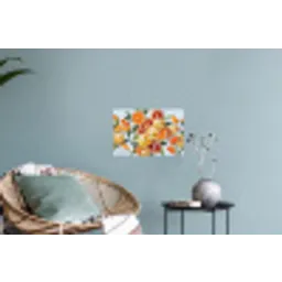 Schijfjes - Fruit - Oranje - Mozaïek Muursticker klein -plant