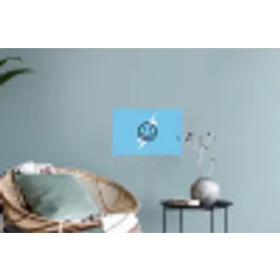 Smiley - Blauw - Bliksem Muursticker klein -plant