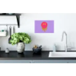 Smiley - Drip - Neon Muursticker klein -keuken