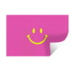 Smiley - Vrolijk - Roze Muursticker klein -3d