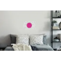 Smiley - Roze - Stippen Muursticker klein -slaapkamer