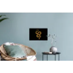 Slang - Minimalistisch - Goud Muursticker klein -plant