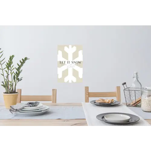 Sneeuw - Japandi - Winter - Decoratie Muursticker klein -eettafel
