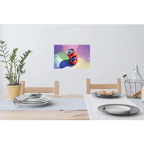 Frisdrank - Blik - Paars Muursticker klein -eettafel