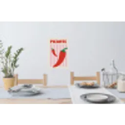 Pittig - Pepers - Rood Muursticker klein -eettafel