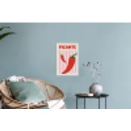 Pittig - Pepers - Rood Muursticker klein -plant