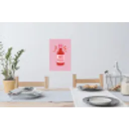 Pittig - Rood - Saus - Grafisch Muursticker klein -eettafel