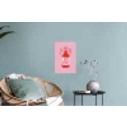Pittig - Rood - Saus - Grafisch Muursticker klein -plant
