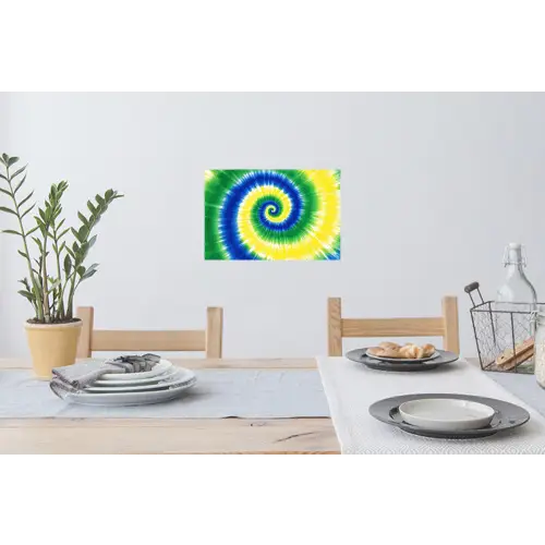 Spiraal - Groen - Draaiend Muursticker klein -eettafel