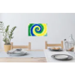 Spiraal - Groen - Draaiend Muursticker klein -eettafel