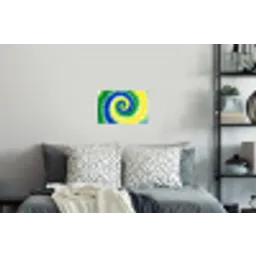 Spiraal - Groen - Draaiend Muursticker klein -slaapkamer