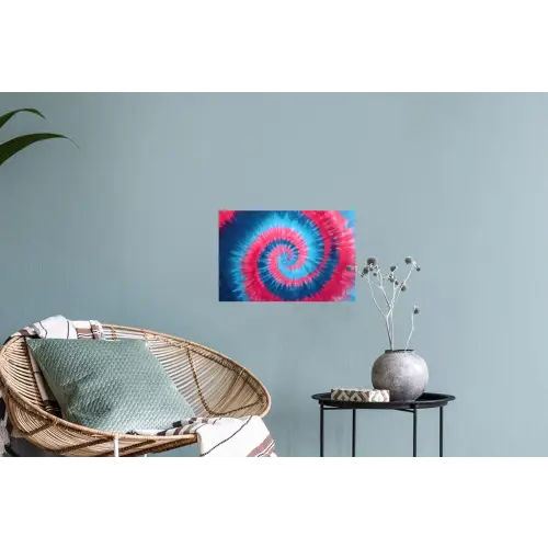 Spiraal - Roze - Draaiend Muursticker klein -plant