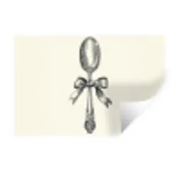 Lepel - Strik - Grijs Muursticker klein -3d
