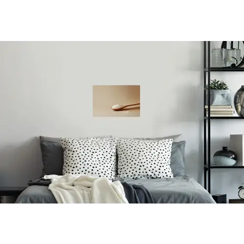 Lepel - Rijst - Hout - Beige Muursticker klein -slaapkamer