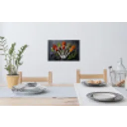 Lepels - Wit - Poeder - Kruiden Muursticker klein -eettafel